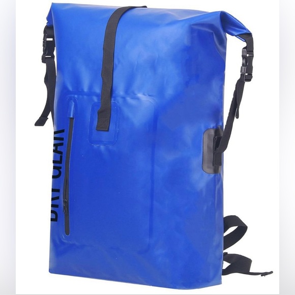 NWT Mad Men Drygear Tactical Backpack‎ Waterproof PVC Blue Black Outdoors